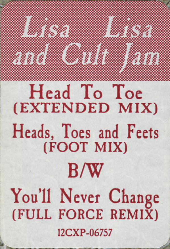 Lisa Lisa & Cult Jam : Head To Toe (12")