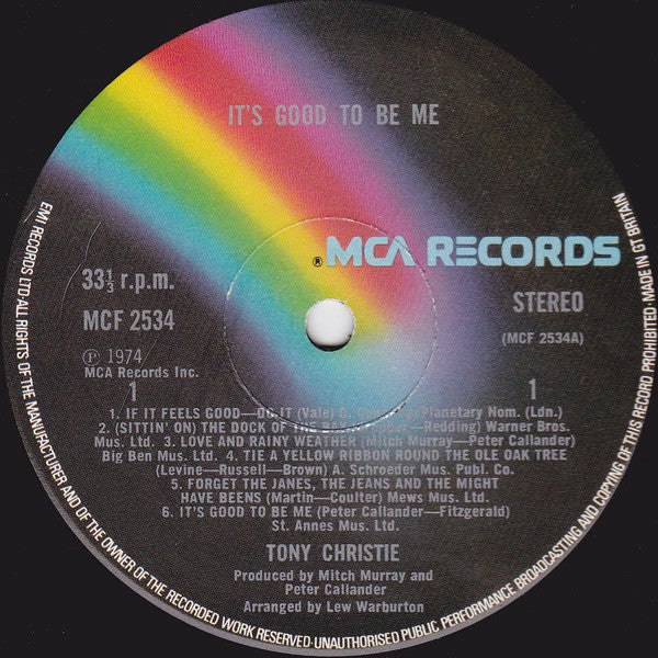 Tony Christie : It's Good To Be Me (LP, Album)