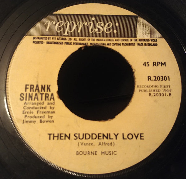 Frank Sinatra : Softly, As I Leave You (7", Single)