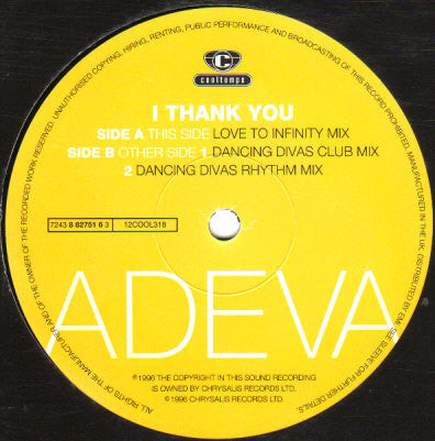 Adeva : I Thank You (12")