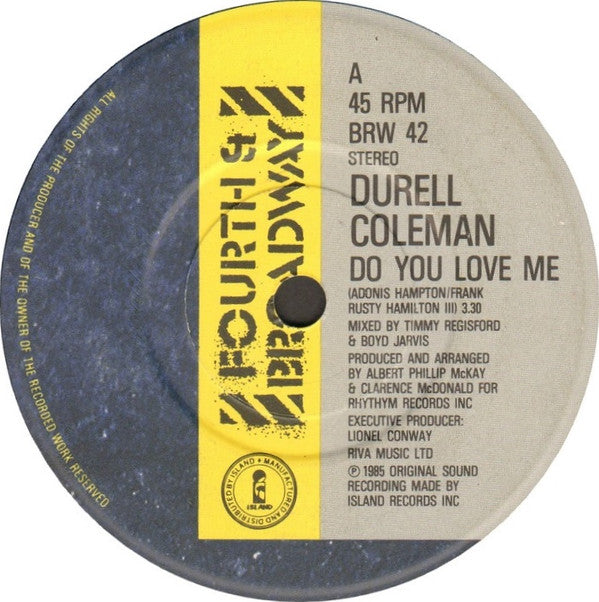 Durell Coleman : Do You Love Me (7")