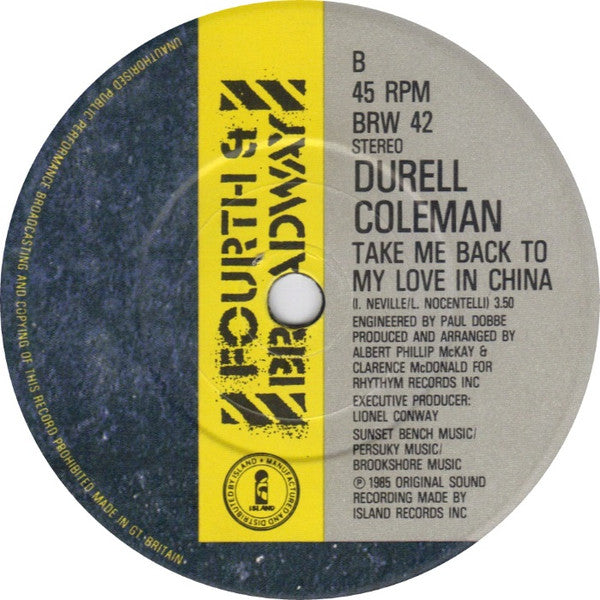 Durell Coleman : Do You Love Me (7")