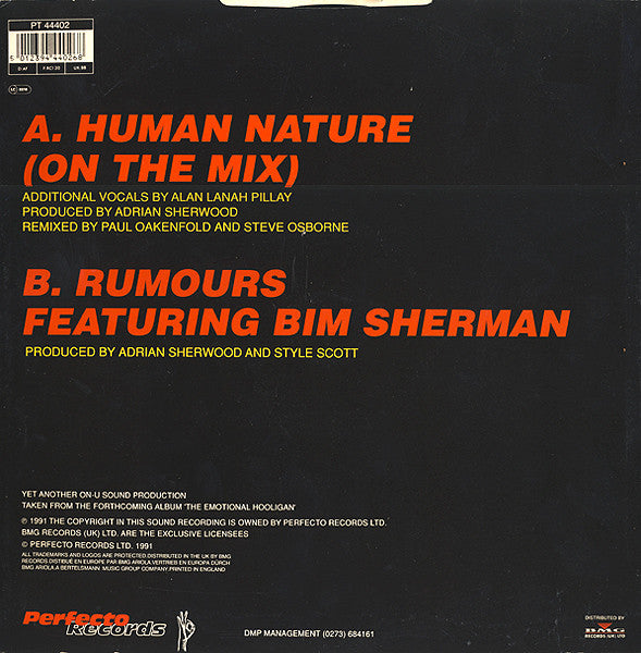 Gary Clail & On-U Sound System : Human Nature (12", Single)