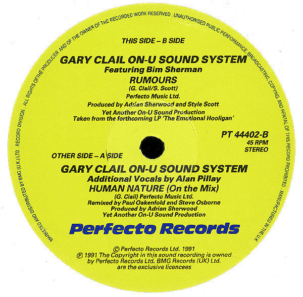 Gary Clail & On-U Sound System : Human Nature (12", Single)