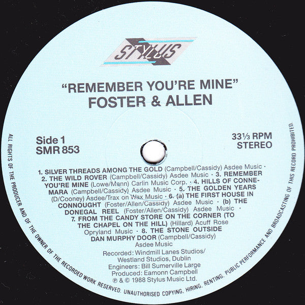 Foster & Allen : Remember You're Mine (LP, Comp)
