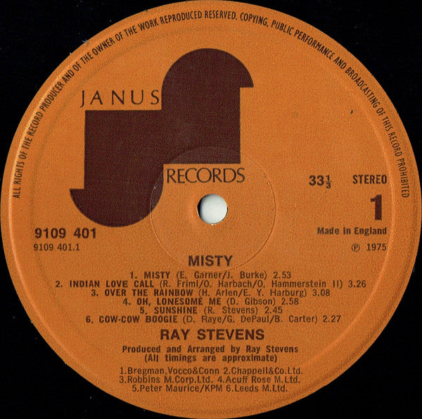 Ray Stevens : Misty (LP, Album)