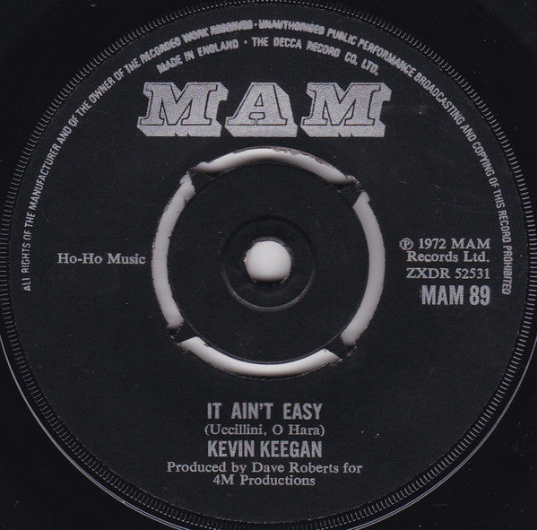 Kevin Keegan : It Ain't Easy (7", Single)