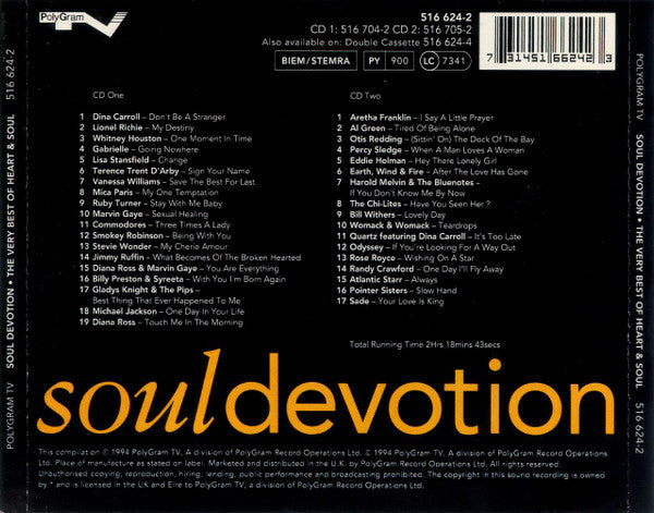 Various : Soul Devotion The Very Best Of Heart & Soul (2xCD, Comp)