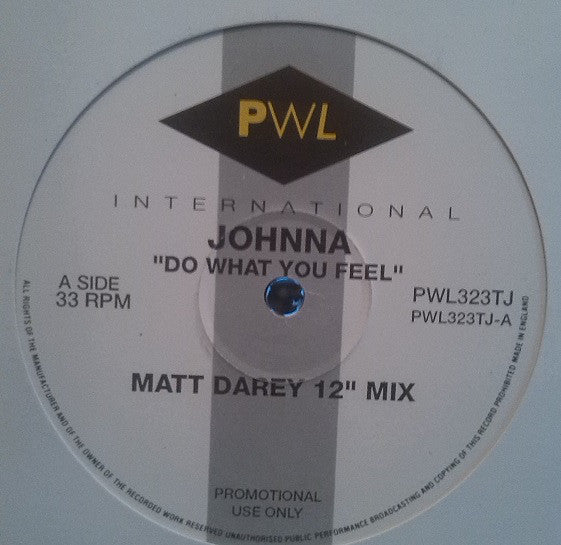 Johnna : Do What You Feel (12", Promo)