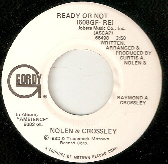 Nolen And Crossley : Ready Or Not (7", Promo)
