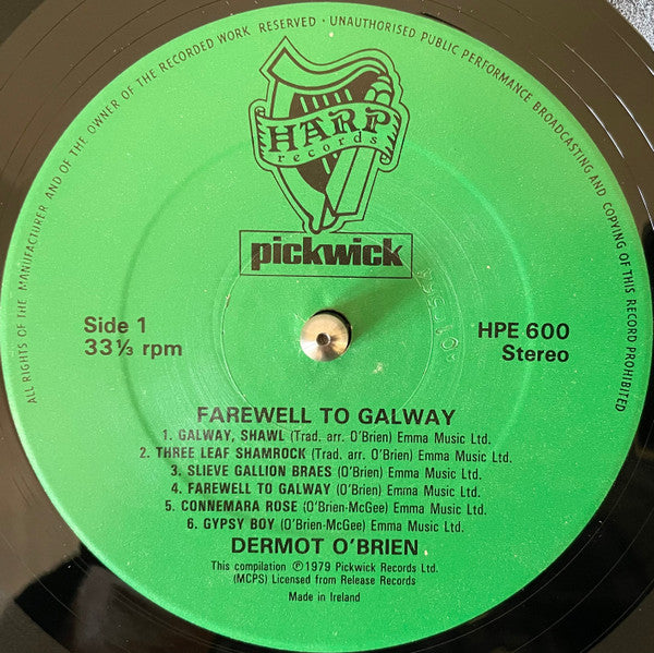 Dermot O'Brien : Farewell To Galway (LP, Comp)