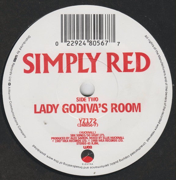 Simply Red : I Won't Feel Bad (7", Single)