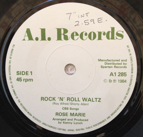 Rose Marie (3) : Rock 'N' Roll Waltz (7")