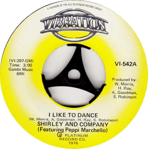 Shirley & Company Featuring Peppi Marchello : I Like To Dance / Jim Doc C'ain (7")