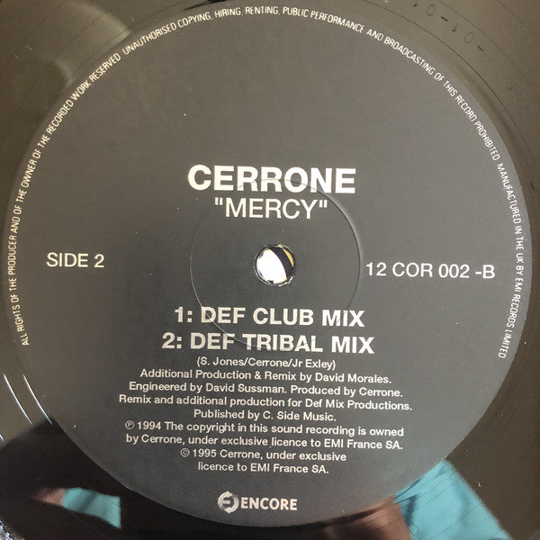 Cerrone : Mercy (12")