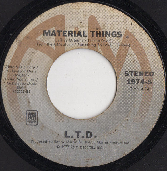 L.T.D. : (Every Time I Turn Around) Back In Love Again  (7", Single, Styrene, Ter)