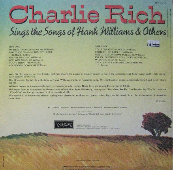 Charlie Rich : Charlie Rich Sings The Songs Of Hank Williams And Others (LP, RE)