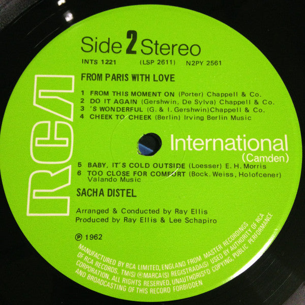 Sacha Distel : From Paris With Love (LP, RE)