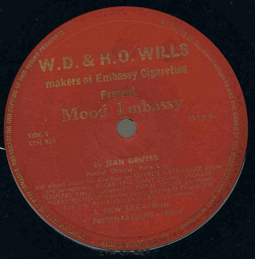 Jean Gruyer : Mood Embassy (7", EP)