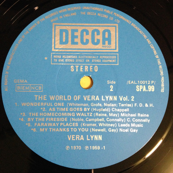 Vera Lynn : The World Of Vera Lynn Vol. 2 (LP, Comp)