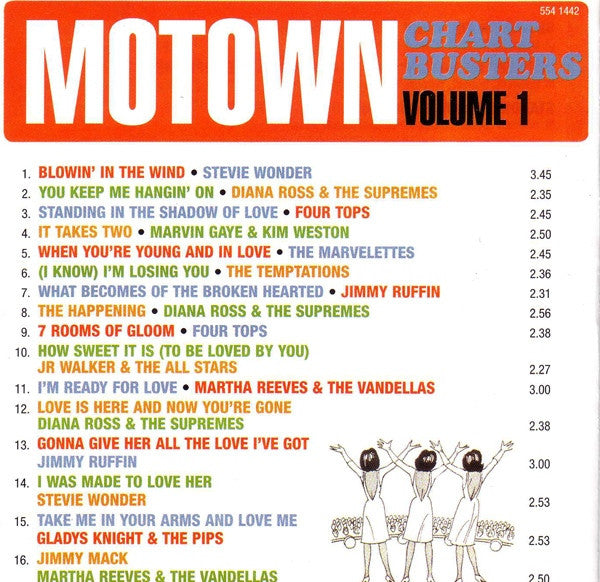 Various : Motown Chartbusters Volume 1 (CD, Album, Comp, RE)