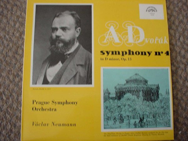 Antonín Dvořák, The Prague Symphony Orchestra, Václav Neumann : Symphony No. 4 In D Minor, Op. 13 (LP)