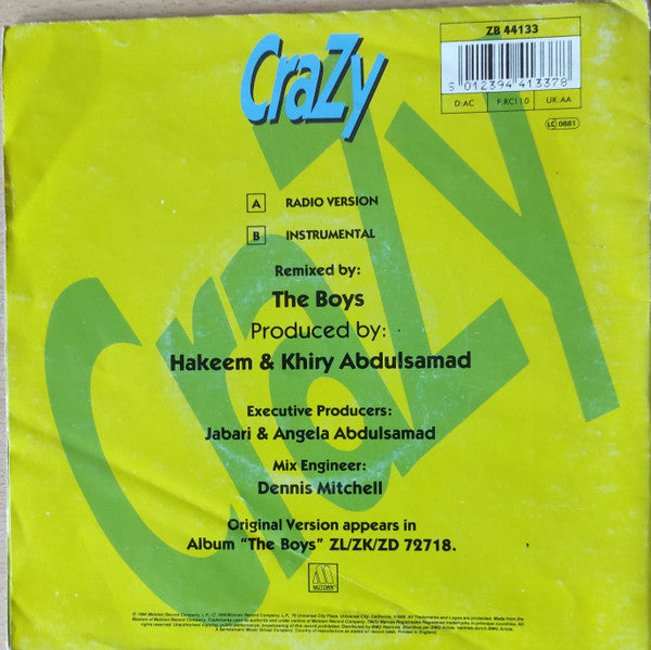 The Boys : Crazy (7", Ltd, RE, Pos)