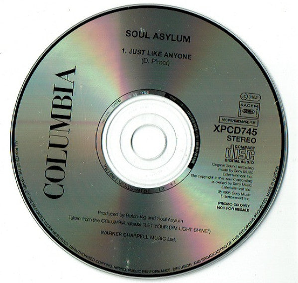 Soul Asylum (2) : Just Like Anyone (CD, Single, Promo)