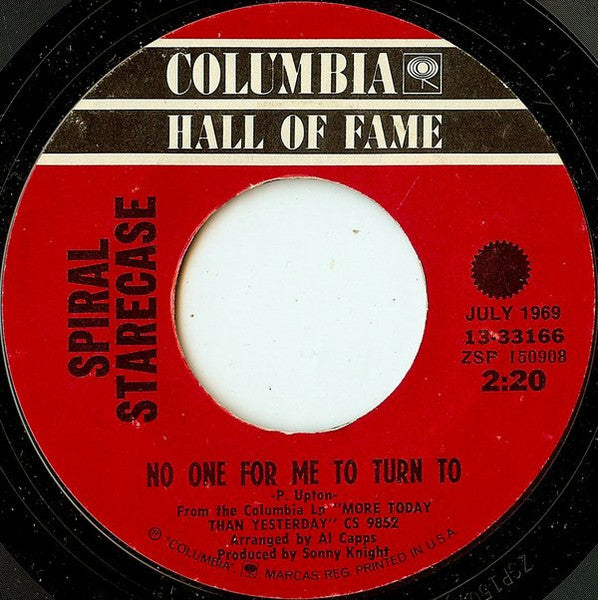 Spiral Starecase : More Today Than Yesterday / No One For Me To Turn To (7", RE, Styrene, Pit)
