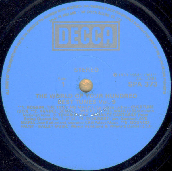 Various : The World Of Your Hundred Best Tunes Vol. 9 (LP, Comp)