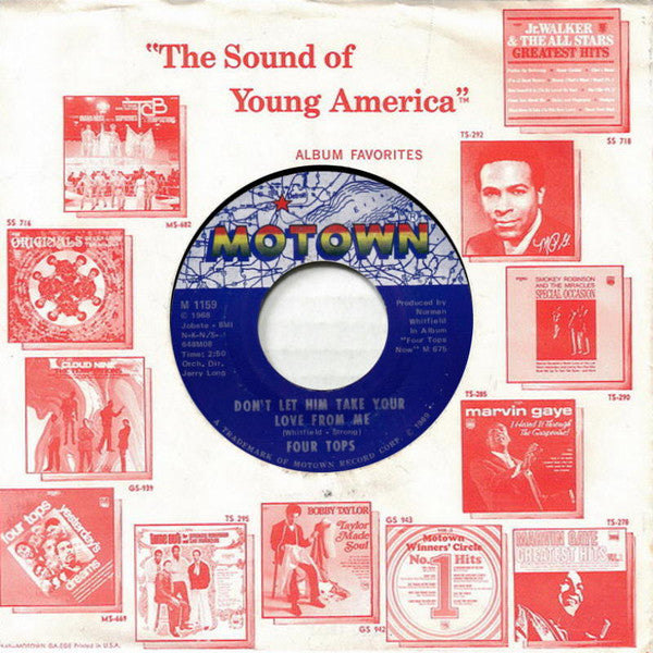Four Tops : Don't Let Him Take Your Love From Me  (7", Single, ARP)
