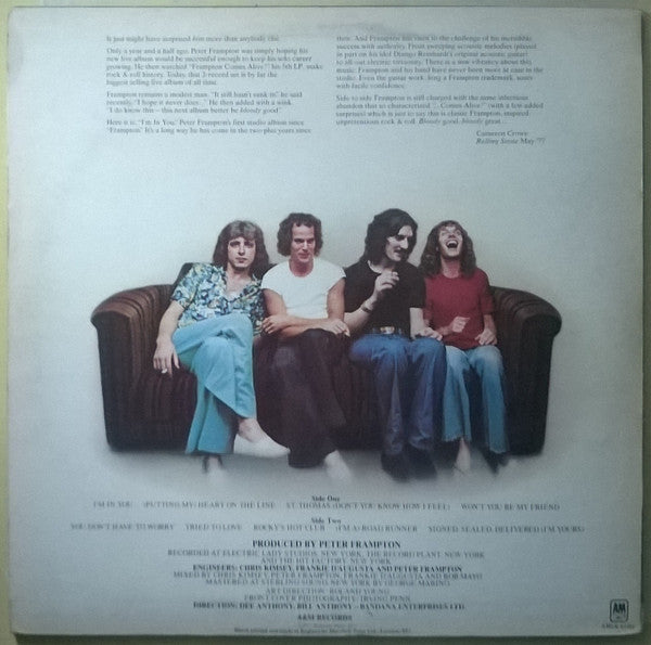 Peter Frampton : I'm In You (LP, Album)