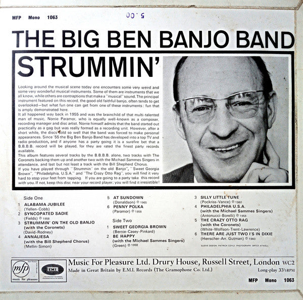 The Big Ben Banjo Band : Strummin' (LP, Album, Mono, RE, Red)