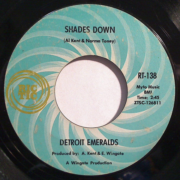 Detroit Emeralds : Shades Down / Ode To Billy Joe (7", Single, Mono, Styrene, Ter)