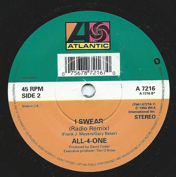 All-4-One : So Much In Love (7", Single)