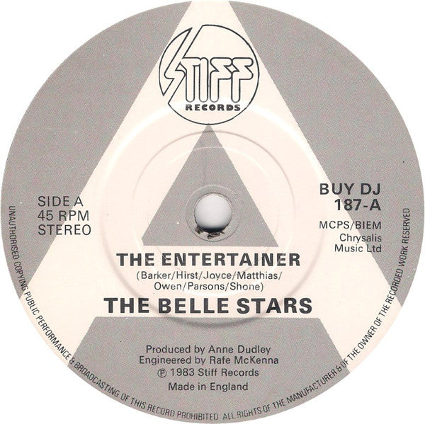 The Belle Stars : The Entertainer (7", Single, Promo)