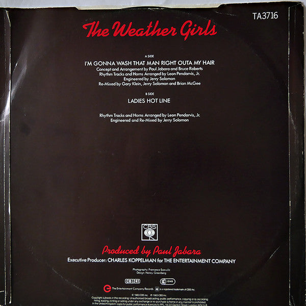 The Weather Girls : I'm Gonna Wash That Man Right Outa My Hair (12")