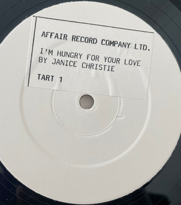 Janice Christie : I'm Hungry For Your Love (12", W/Lbl)