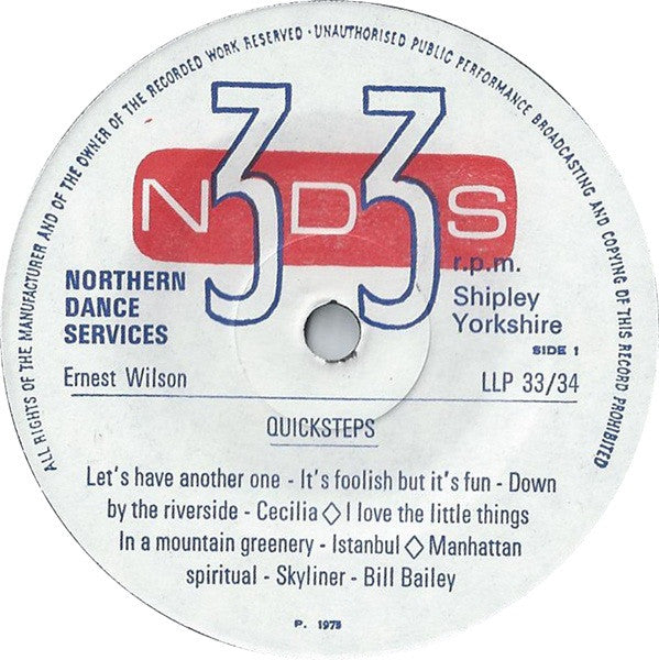 Ernest "Slim" Wilson : There Goes That Song Again (7", EP)