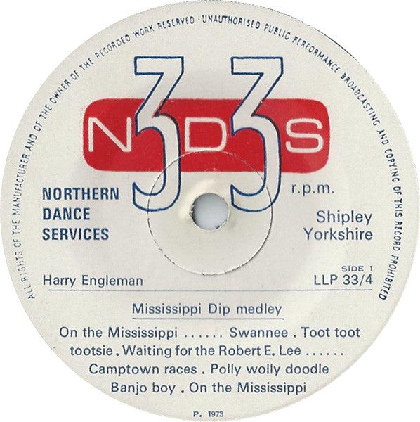 Harry Engleman : Plays Old Time - Mississippi Dip And St. Bernard Waltz (7", EP)