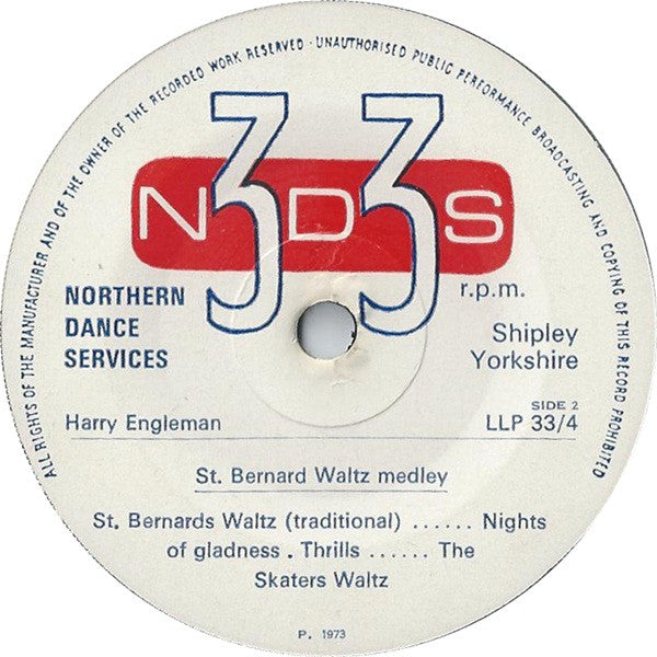 Harry Engleman : Plays Old Time - Mississippi Dip And St. Bernard Waltz (7", EP)