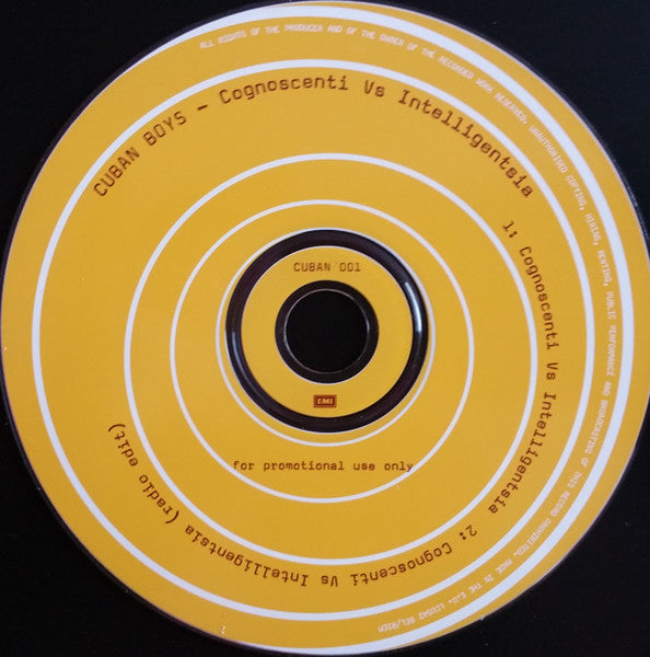 Cuban Boys : Cognoscenti Vs Intelligentsia (CD, Single, Promo)