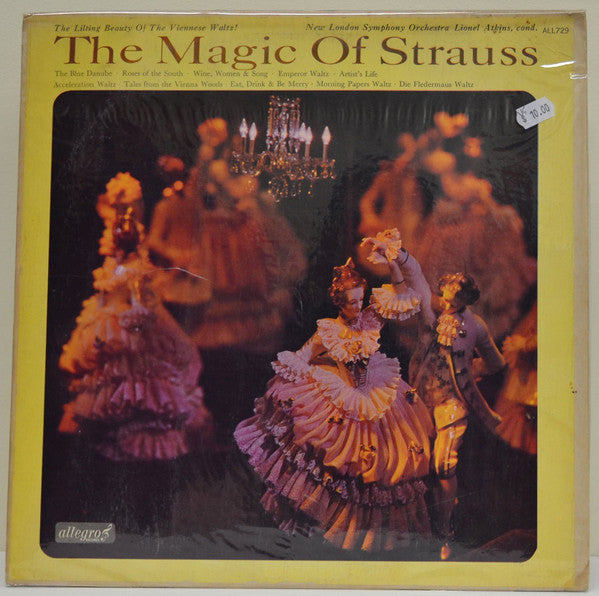 The New Symphony Orchestra Of London Conducted By Lionel Atkins : The Magic Of Strauss (LP, Comp, Mono)