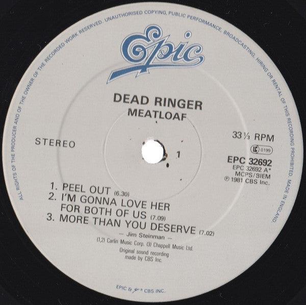Meat Loaf : Dead Ringer (LP, Album, RE)