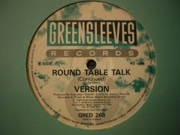 Papa San & Lady G : Round Table Talk (12")