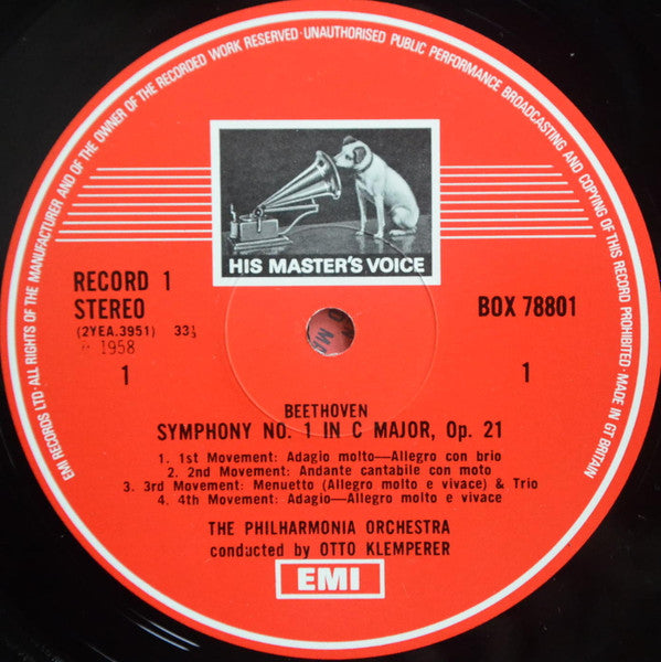 Ludwig van Beethoven, Philharmonia Orchestra, Otto Klemperer : The Nine Symphonies (9xLP, Comp, RP + Box)