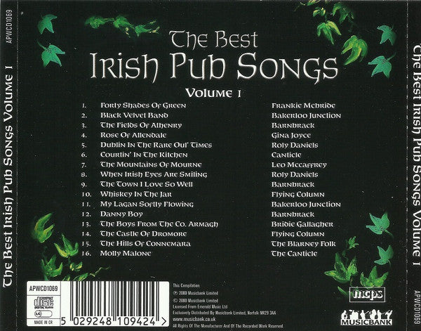 Various : The Best Irish Pub Songs - Volume 1 (CD, Comp)