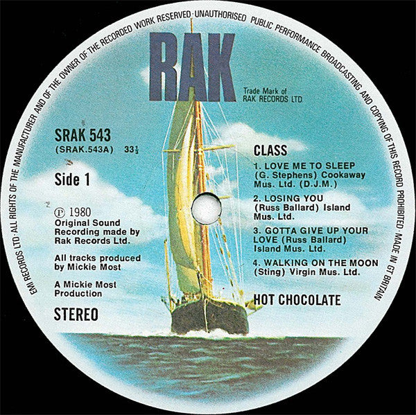 Hot Chocolate : Class (LP, Album)