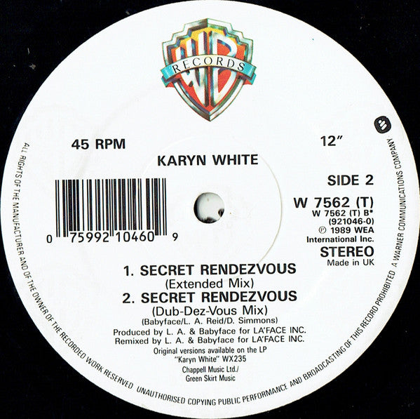 Karyn White : Secret Rendezvous (12")