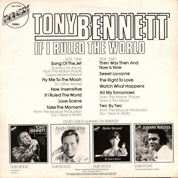 Tony Bennett : If I Ruled The World (LP, Album)